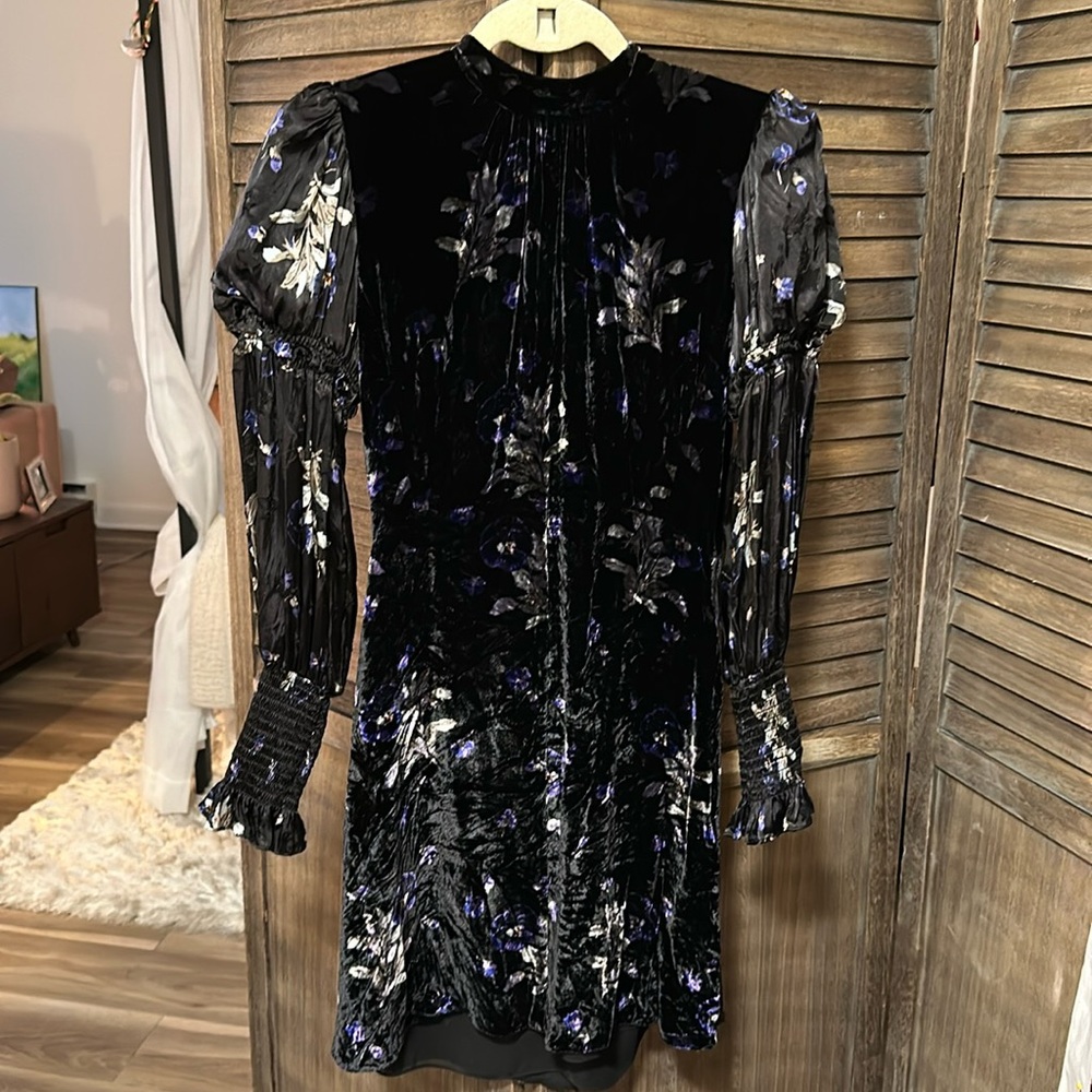 Rebecca Taylor velvet mini dress